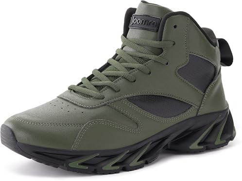 Men's High Top Shoes Basketball Sneakers, Green