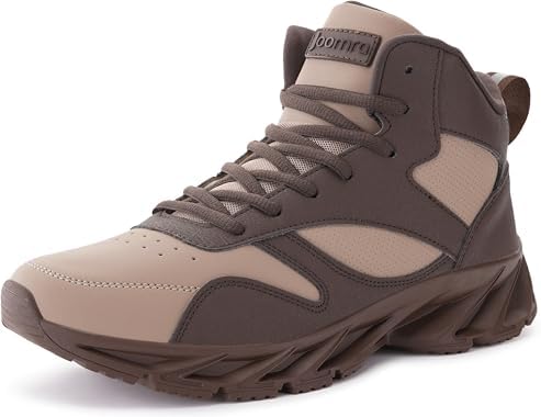 Men's High Top Shoes Basketball Sneakers, Khaki