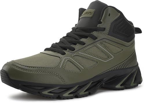 Men's High Top Shoes, Military Green