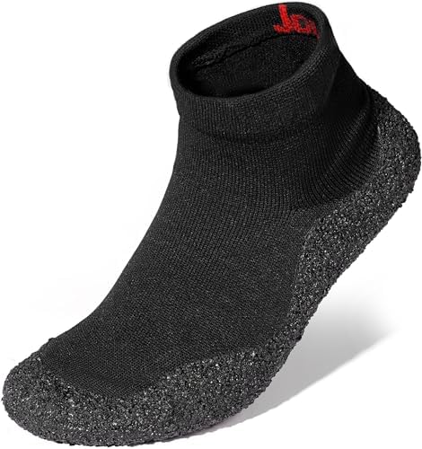 Mens Sock Shoes for Women Barefoot Water Footwear, All Black