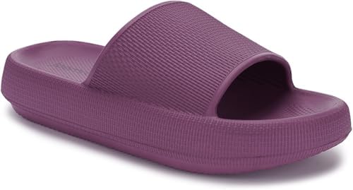 Thick Sole Pillow Slippers Women Cozy Slides, Fuchsia