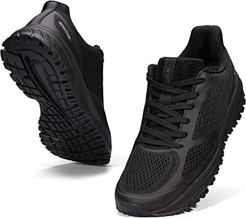 Whitin Men's Running Shoes Workout Mesh Sneakers, Black