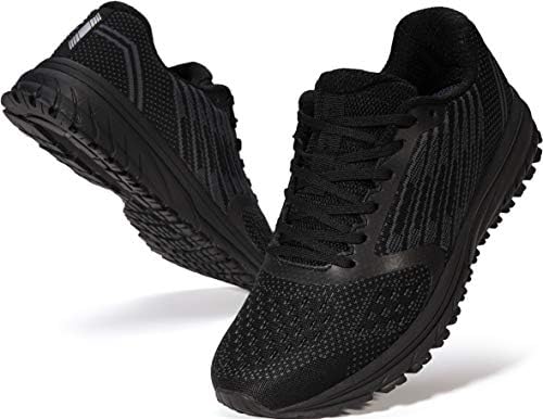 Whitin Men's Running Shoes Workout Sneakers, Black