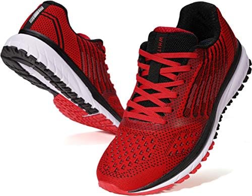 Whitin Men's Running Shoes Workout Sneakers, Red