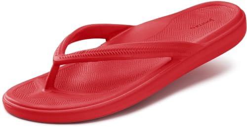 Women's Flip Flops Arch Support Thong Sandals, Red