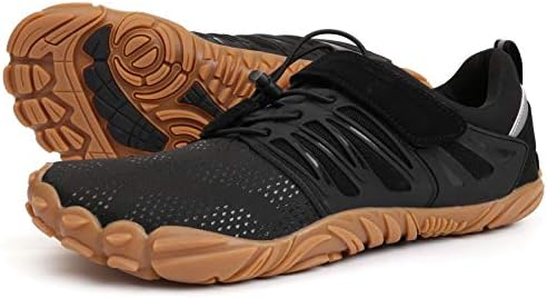 Women's Trail Running Barefoot Shoes Zero Drop, Black Gum
