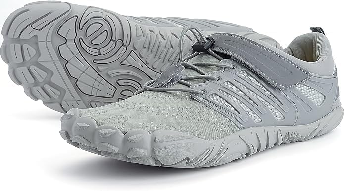 Womens Trail Running Barefoot Shoes Minimalist Sneakers, Grey