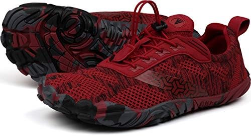 Womens Trail Running Barefoot Shoes Minimalist Sneakers, Red